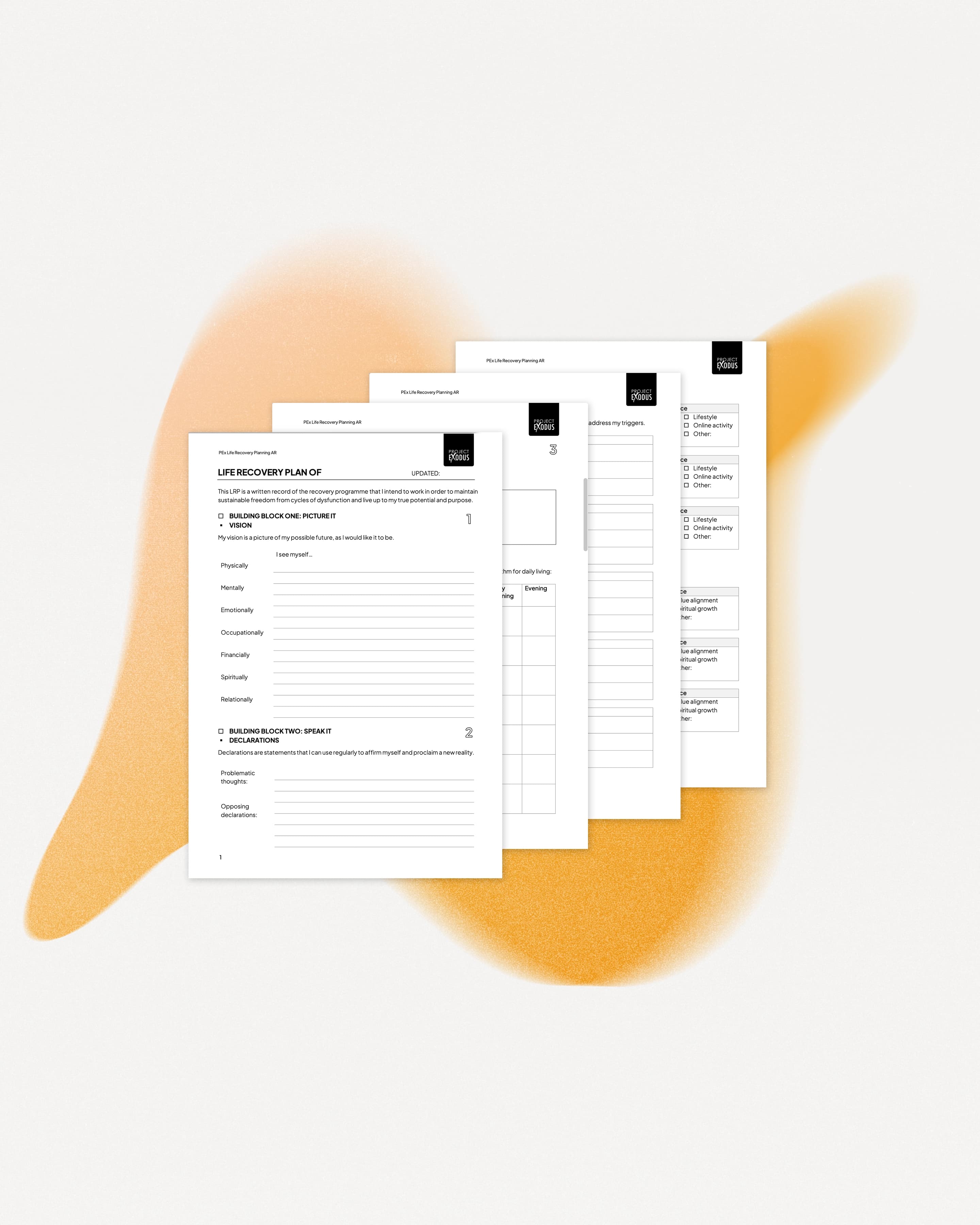 Addiction Life Recovery Plan Template